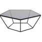12' Metal and Glass Coffee Table By Homeroots | Coffee Tables | Modishstore - 3