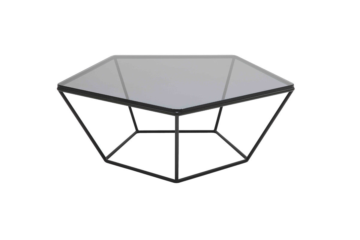 12' Metal and Glass Coffee Table By Homeroots | Coffee Tables | Modishstore - 3