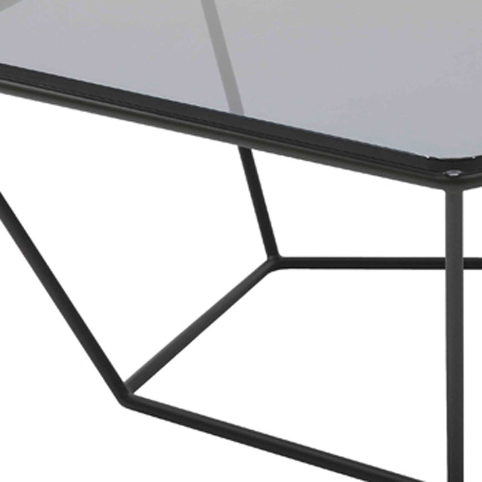 12' Metal and Glass Coffee Table By Homeroots | Coffee Tables | Modishstore - 5