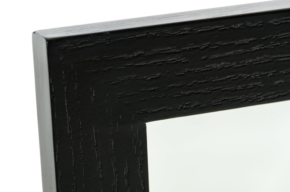 20" Black MDF and Glass Mirror By Homeroots | Mirrors | Modishstore - 2
