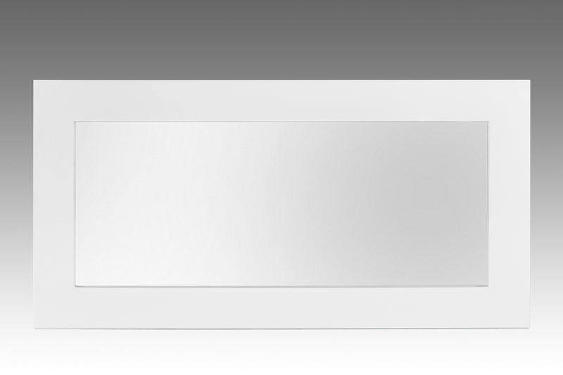 24" White MDF and Glass Mirror By Homeroots | Mirrors | Modishstore