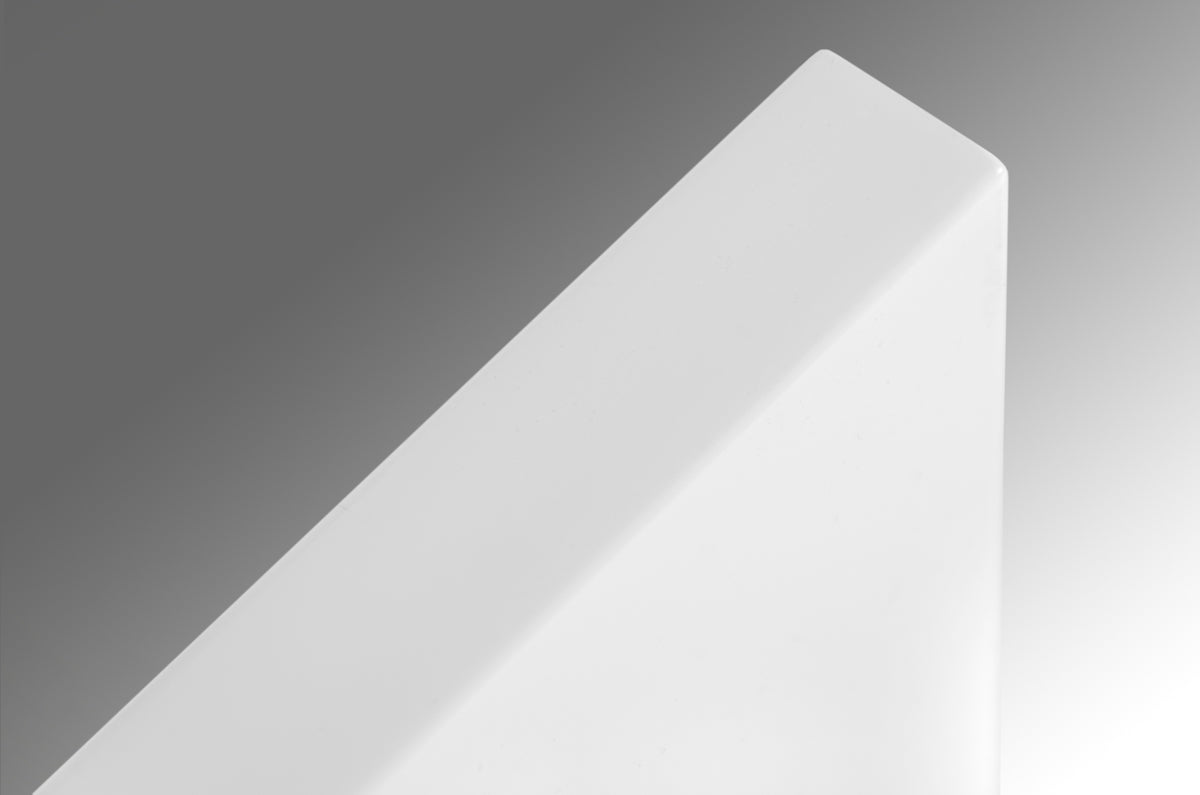 24" White MDF and Glass Mirror By Homeroots | Mirrors | Modishstore - 2