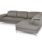 48' Grey Eco Leather Wood Steel and Foam Sectional Sofa By Homeroots | Sofa Set | Modishstore - 2