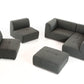 Gray Modular 5 Piece Sectional with Ottoman By Homeroots | Sofa Set | Modishstore - 3