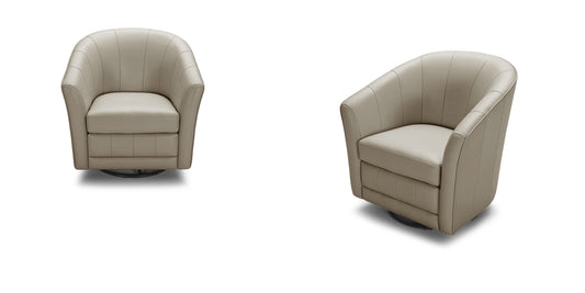 33' Grey Eco Leather Foam and Steel Accent Chair By Homeroots | Accent Chairs | Modishstore