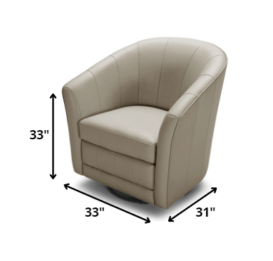 33' Grey Eco Leather Foam and Steel Accent Chair By Homeroots | Accent Chairs | Modishstore - 2