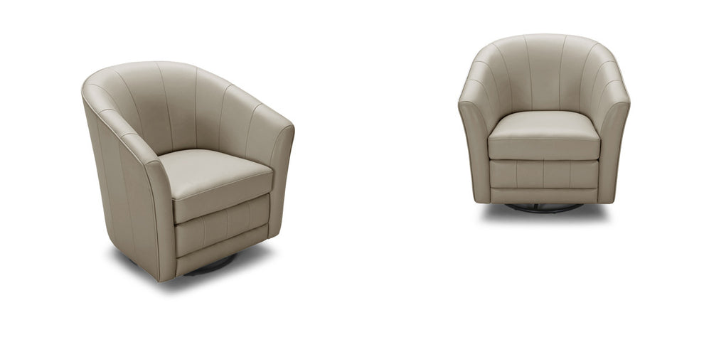 33' Grey Eco Leather Foam and Steel Accent Chair By Homeroots | Accent Chairs | Modishstore - 3