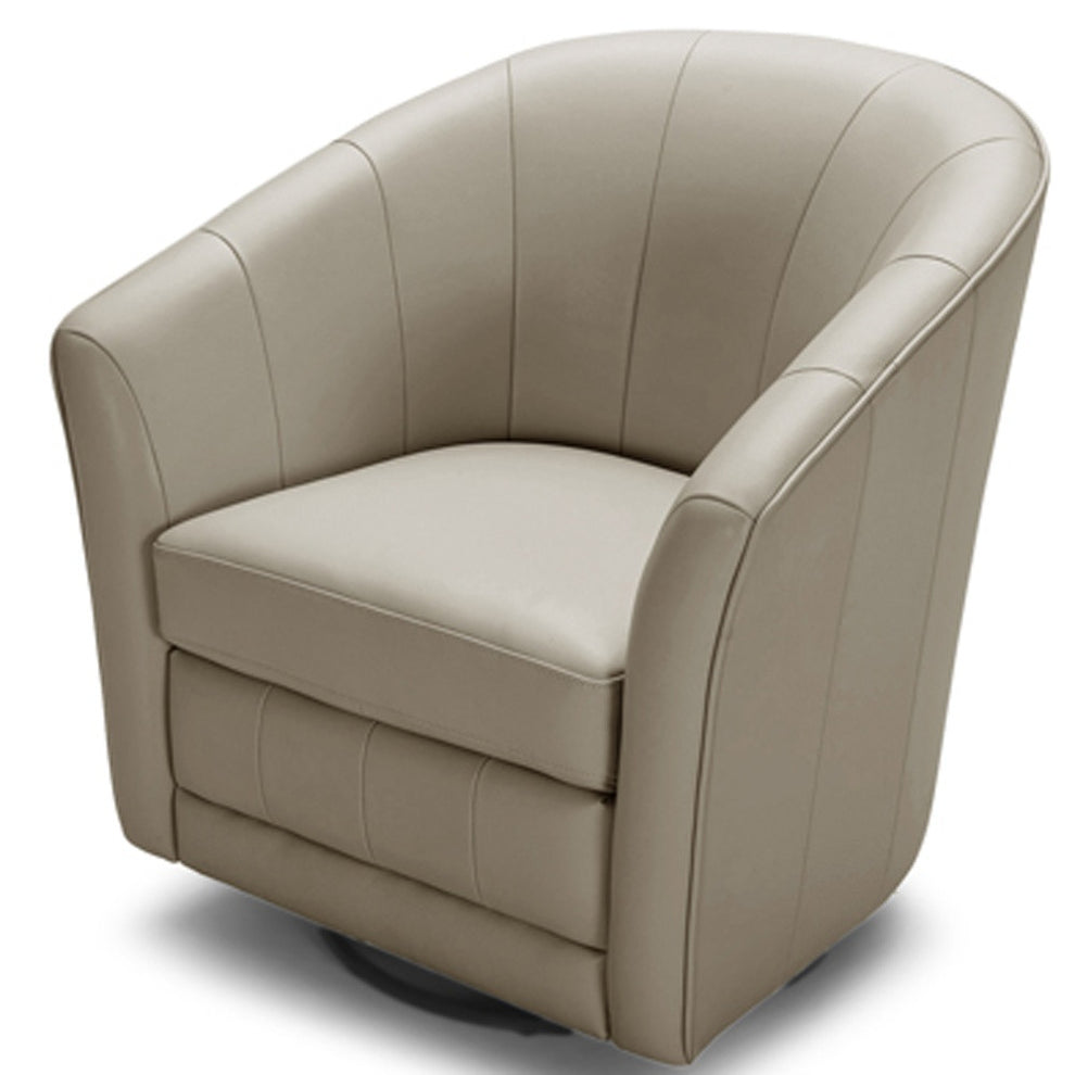 33' Grey Eco Leather Foam and Steel Accent Chair By Homeroots | Accent Chairs | Modishstore - 4
