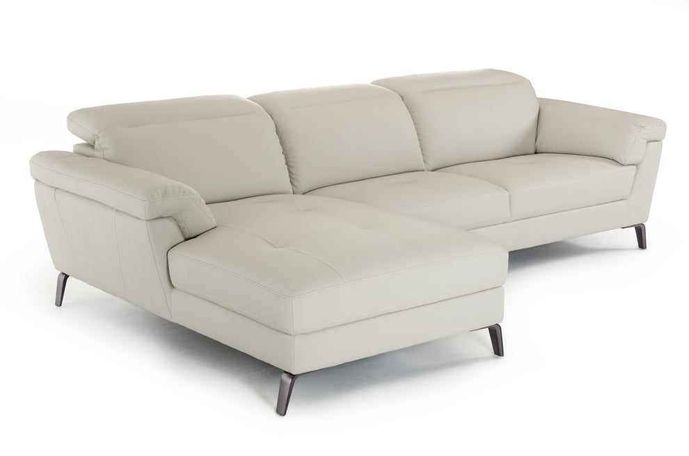 37' Light Grey Eco Leather Foam Steel and Wood Sectional Sofa By Homeroots | Sectional | Modishstore - 3