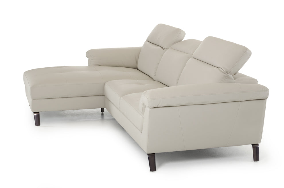37' Light Grey Eco Leather Foam Steel and Wood Sectional Sofa By Homeroots | Sectional | Modishstore - 5
