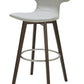 41' Dark Grey Eco Leather Steel And Wood Bar Stool By Homeroots | Bar Stools | Modishstore - 6
