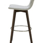 41' Dark Grey Eco Leather Steel And Wood Bar Stool By Homeroots | Bar Stools | Modishstore - 8