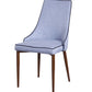 35' Blue Fabric And Metal Dining Chair By Homeroots | Dining Chairs | Modishstore