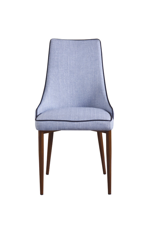35' Blue Fabric And Metal Dining Chair By Homeroots | Dining Chairs | Modishstore - 2