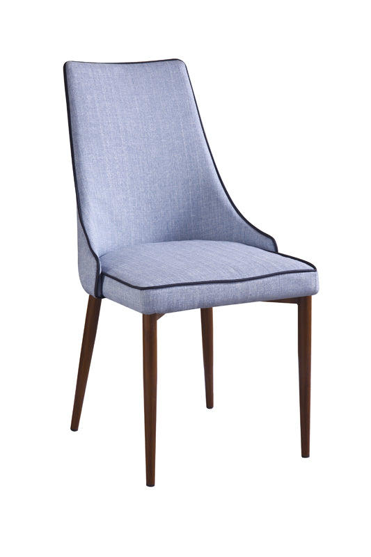 35' Blue Fabric And Metal Dining Chair By Homeroots | Dining Chairs | Modishstore - 3