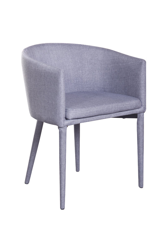 28' Grey Fabric And Metal Dining Chair By Homeroots | Dining Chairs | Modishstore - 3