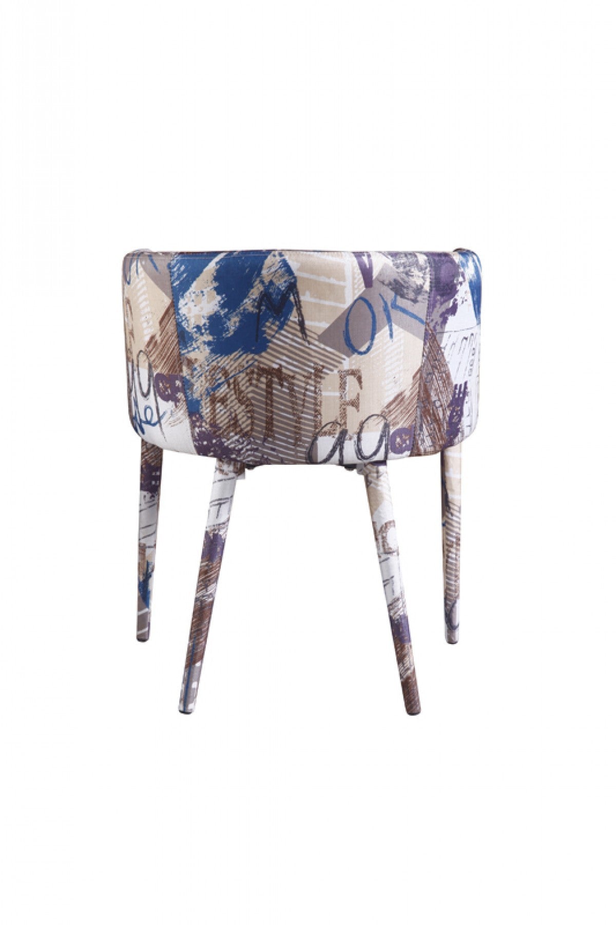 Modern Pattern Fabric Wrapped Dining Or Accent Chair By Homeroots | Dining Chairs | Modishstore - 5