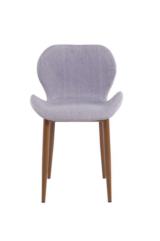 29' Grey Fabric And Metal Dining Chair By Homeroots | Dining Chairs | Modishstore - 2