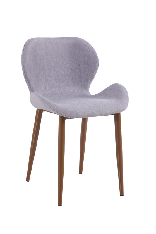 29' Grey Fabric And Metal Dining Chair By Homeroots | Dining Chairs | Modishstore - 3