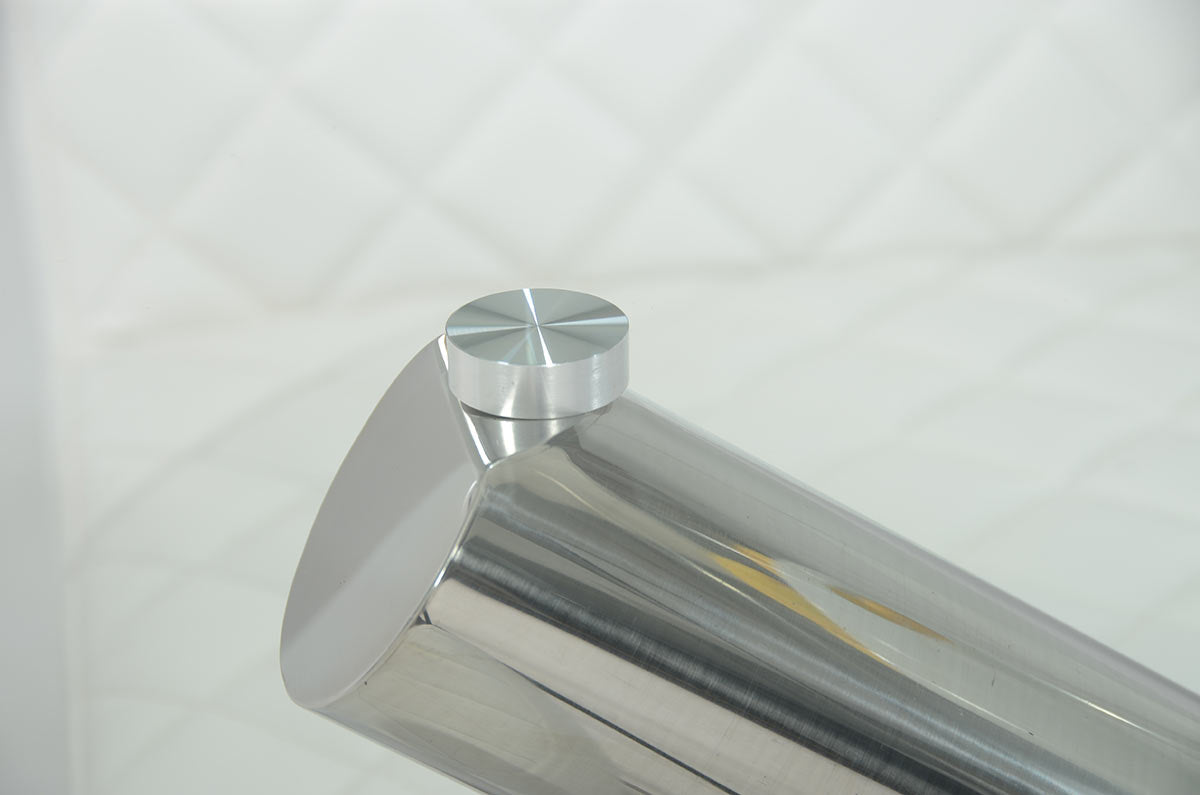 30' Glass And Steel Round Dining Table By Homeroots - 283736 | Dining Tables | Modishstore - 4