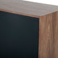 29' Walnut And Black Veneer Mdf And Wood Buffet By Homeroots | Sideboards | Modishstore - 5
