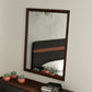 35" Walnut MDF Veneer and Glass Mirror By Homeroots | Mirrors | Modishstore