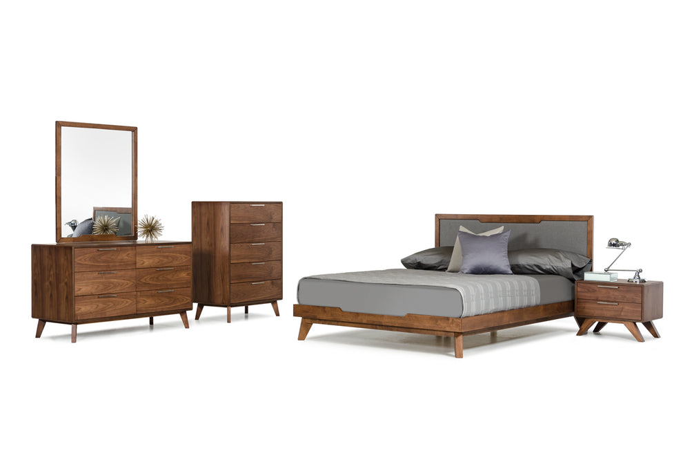 30 Walnut Veneer MDF and Wood Dresser By Homeroots | Dressers | Modishstore - 4