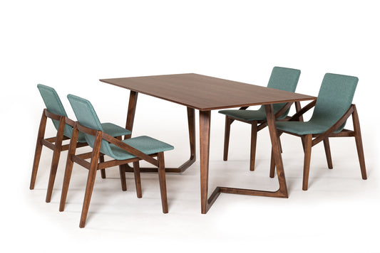 31' Walnut Wood And Veneer Dining Table By Homeroots | Dining Tables | Modishstore
