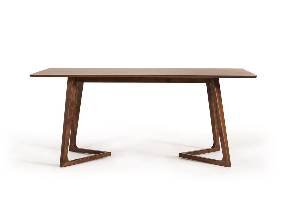 31' Walnut Wood And Veneer Dining Table By Homeroots | Dining Tables | Modishstore - 3