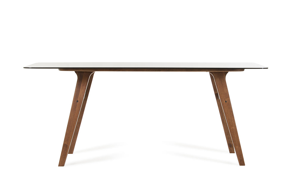 Sleek Smoke Tempered Glass Dining Table By Homeroots | Dining Tables | Modishstore - 3