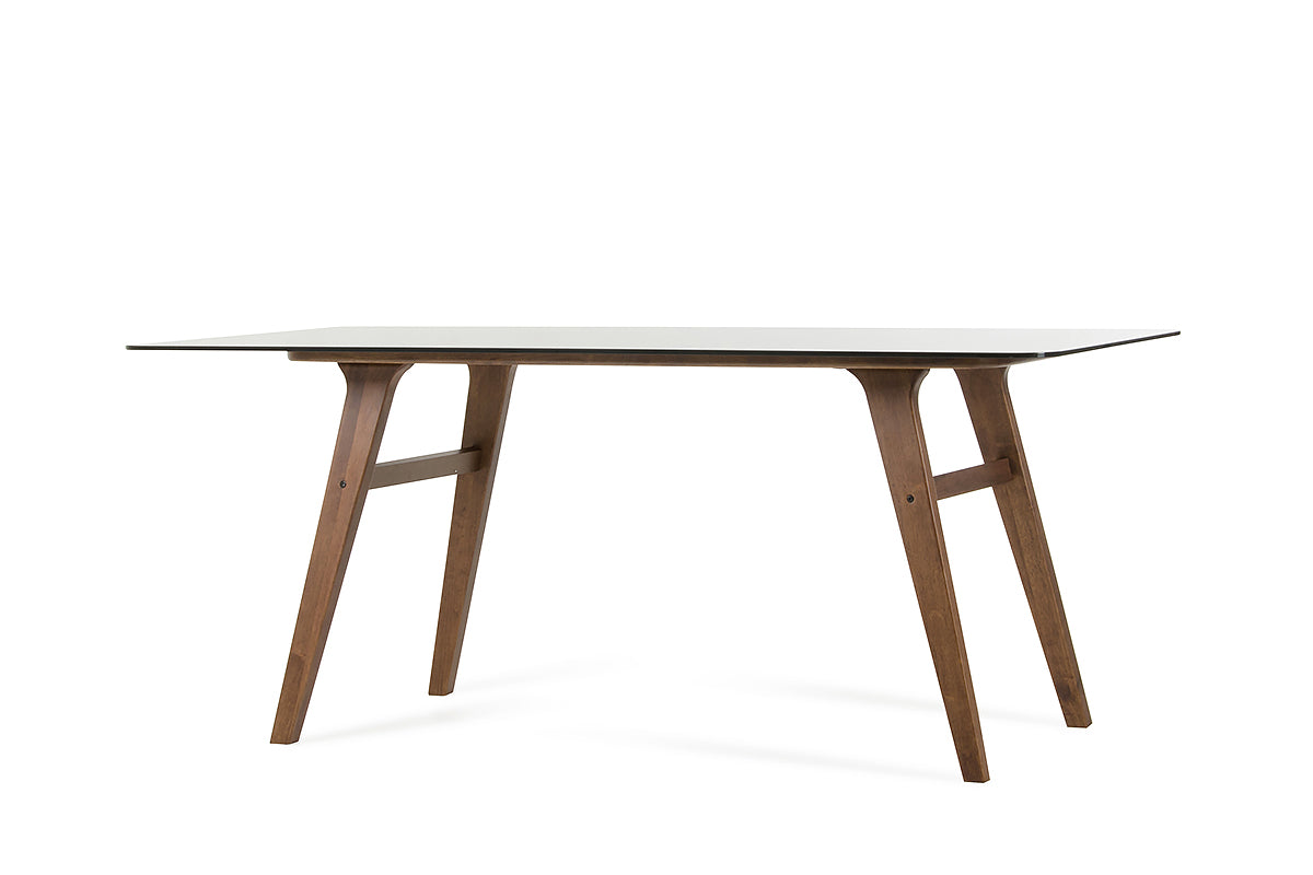 Sleek Smoke Tempered Glass Dining Table By Homeroots | Dining Tables | Modishstore - 4