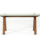 30' Walnut Wood And Glass Dining Table By Homeroots - 283837 | Dining Tables | Modishstore - 4