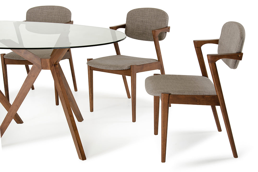 30" Wood and Glass Oval Dining Table By Homeroots | Dining Tables | Modishstore - 5
