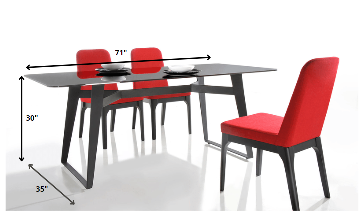 30" Black Glass Dining Table By Homeroots | Dining Tables | Modishstore - 2