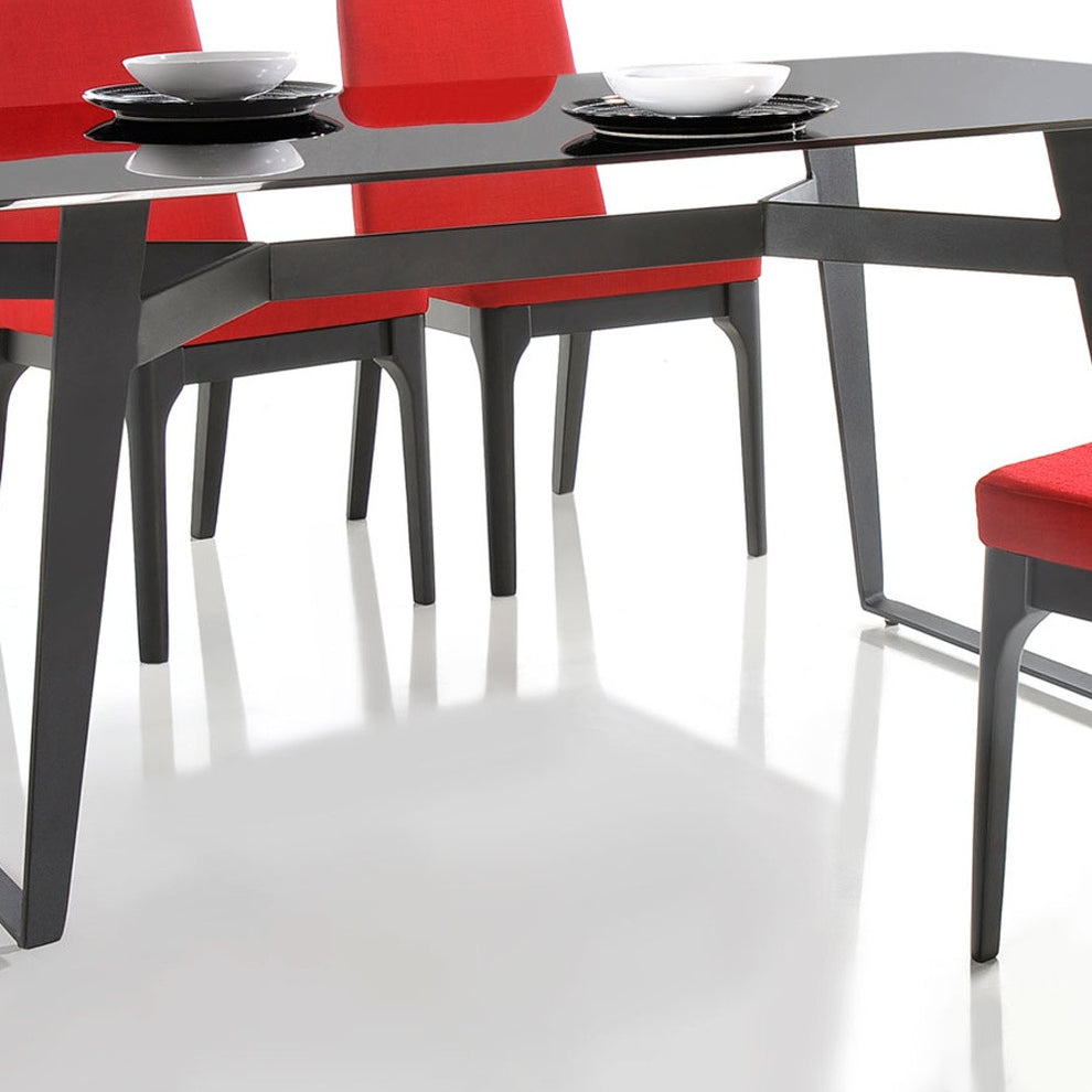 30" Black Glass Dining Table By Homeroots | Dining Tables | Modishstore - 4