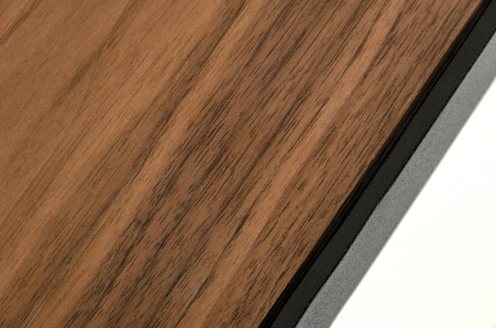 19' Walnut Veneer and Metal End Table By Homeroots - 283844 | End Tables | Modishstore - 3