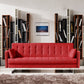 35' Red Fabric Foam Wood and Steel Sofa Bed By Homeroots | Sofas | Modishstore