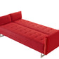 35' Red Fabric Foam Wood and Steel Sofa Bed By Homeroots | Sofas | Modishstore - 3