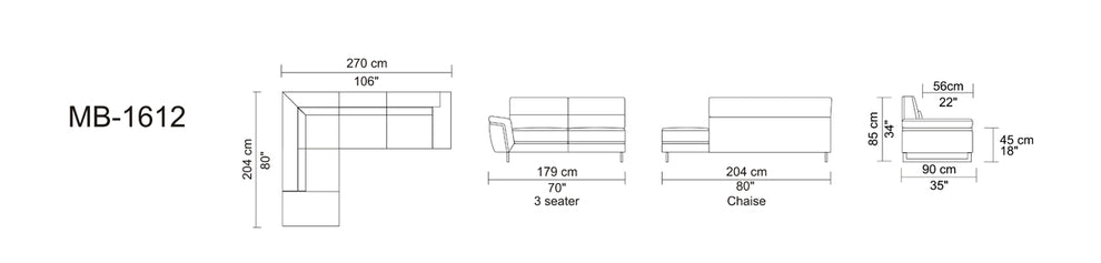 34' Brown Fabric Foam Wood and Steel Sectional Sofa By Homeroots | Sectional | Modishstore - 4