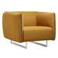 29" Grey and Yellow Fabric Foam Metal and Wood Sofa Set By Homeroots | Sofa Set | Modishstore - 3