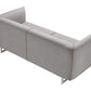 29" Grey and Yellow Fabric Foam Metal and Wood Sofa Set By Homeroots | Sofa Set | Modishstore - 4