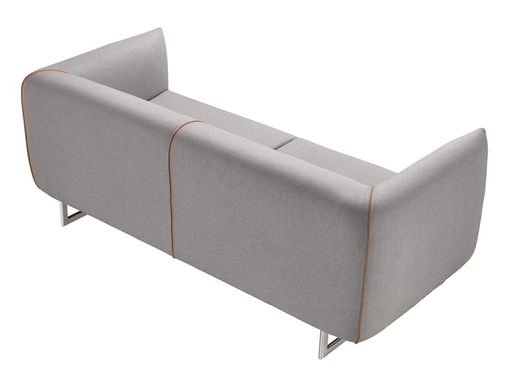 29" Grey and Yellow Fabric Foam Metal and Wood Sofa Set By Homeroots | Sofa Set | Modishstore - 4