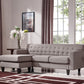 32' Plastic Foam Wood and Fabric Sofa and Ottoman Set By Homeroots | Sofa Set | Modishstore - 2