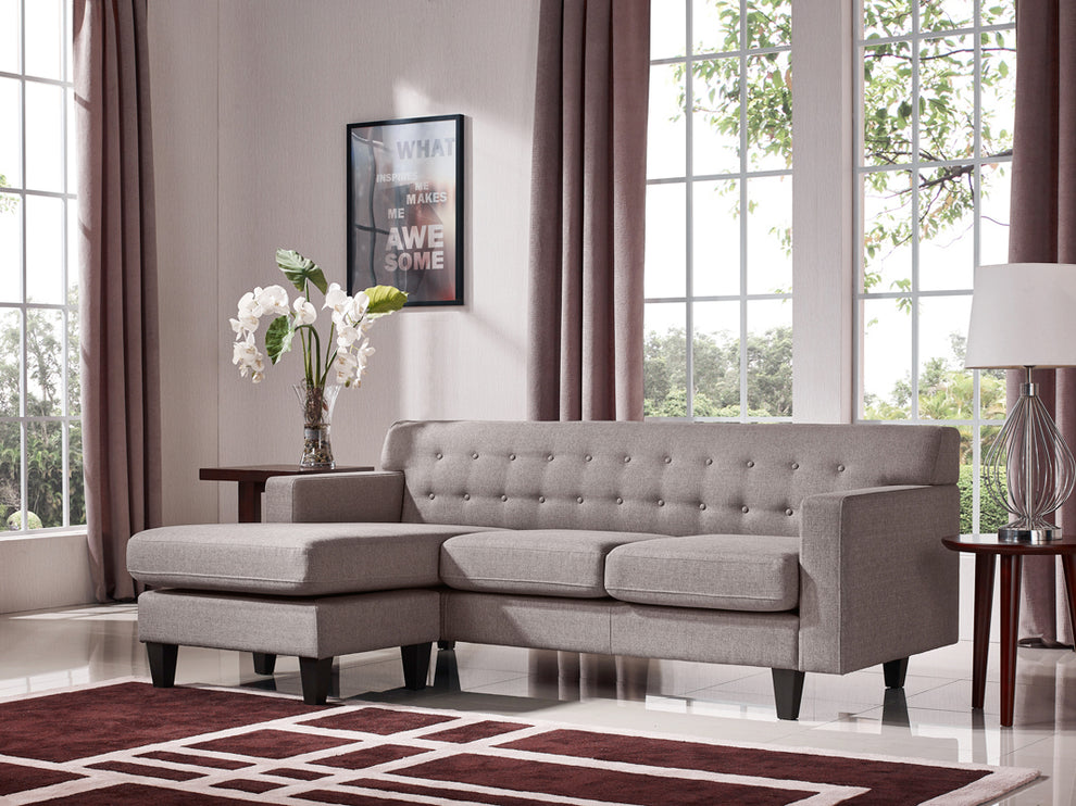 32' Plastic Foam Wood and Fabric Sofa and Ottoman Set By Homeroots | Sofa Set | Modishstore - 2