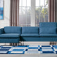 37' Blue Fabric Foam Wood and Steel Sectional Sofa By Homeroots | Sectional | Modishstore - 2