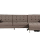 35' Brown Fabric Foam Wood and Steel Sectional Sofa By Homeroots | Sectional | Modishstore - 7