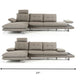 34' Grey Foam Steel Wood and Veneer Sectional Sofa By Homeroots | Sectional | Modishstore - 6