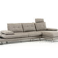 34" Grey Fabric Foam Wood and Steel Sectional Sofa By Homeroots | Sectional | Modishstore