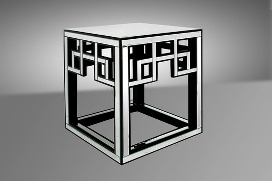 26" Mirrored Glass and MDF End Table By Homeroots | End Tables | Modishstore