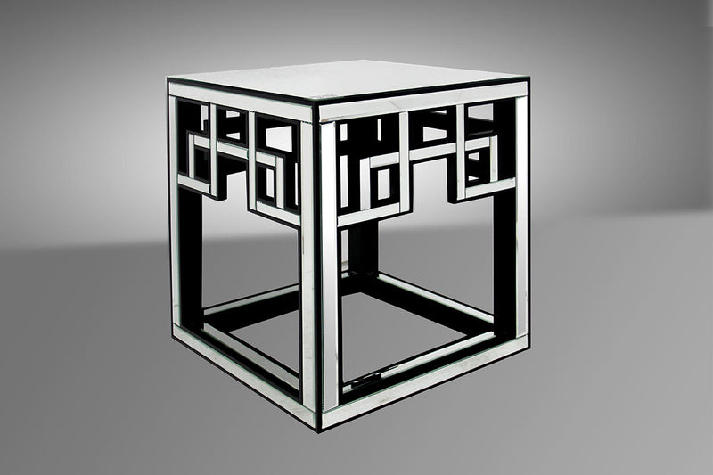 26" Mirrored Glass and MDF End Table By Homeroots | End Tables | Modishstore